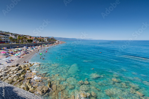 La spiaggia di Capo d'Orlando in provincia di Messina, Sicilia