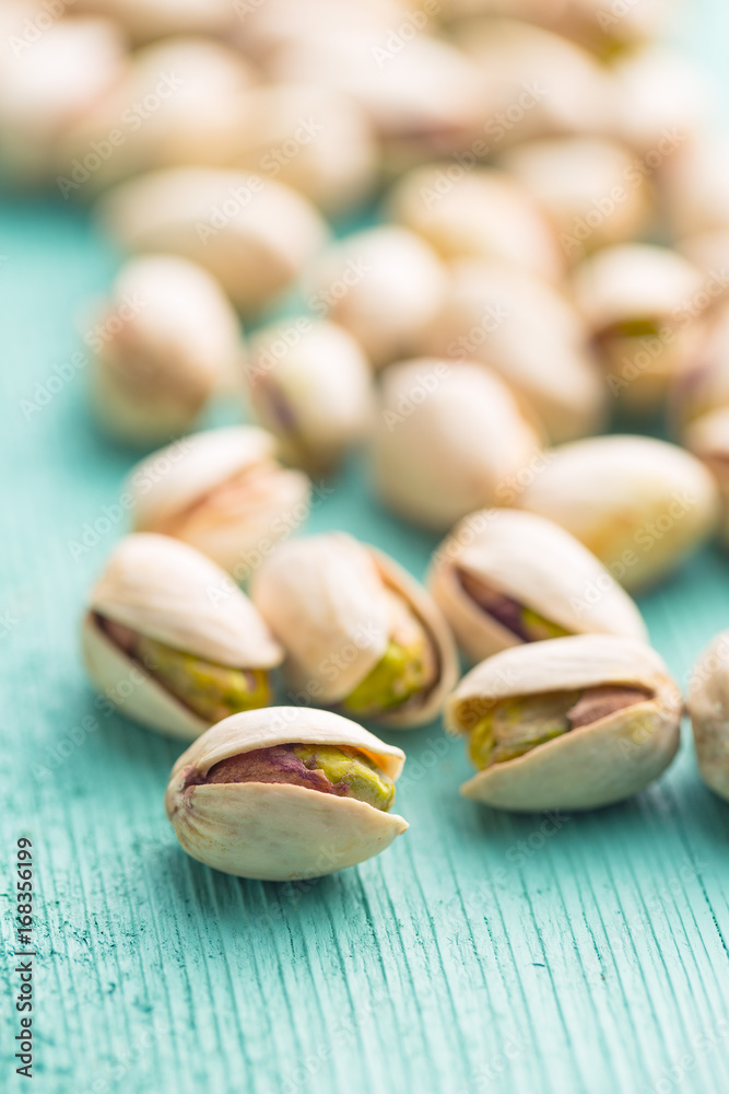 Dried pistachio nuts. Dried pistachio nuts.