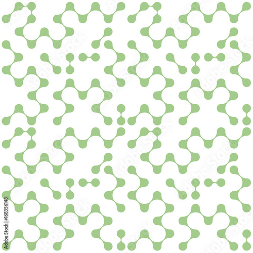 Flat multicolor molecules seamless pattern