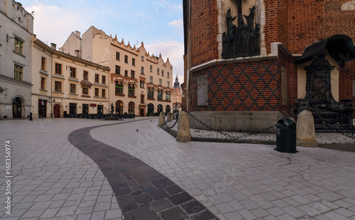 Summer square of the Virgin Mary in Krakow photo