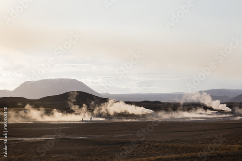 Fumarole Field in Namafjall Geothermal Area, Hverir, Iceland