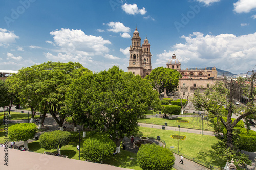 Garden of the square of morelia