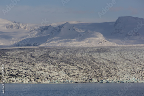 Stunning Vatnajokull glacier and mountains in Iceland