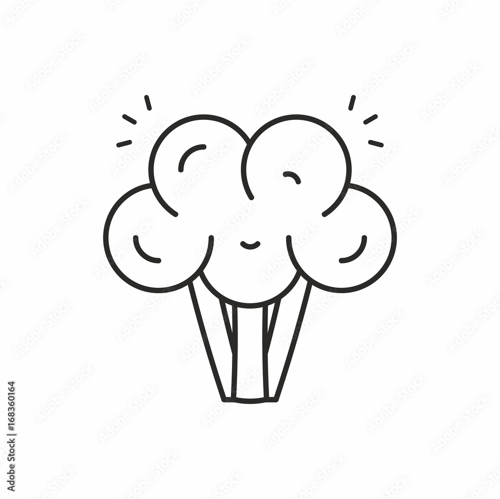 Broccoli vector icon Broccoli vector icon