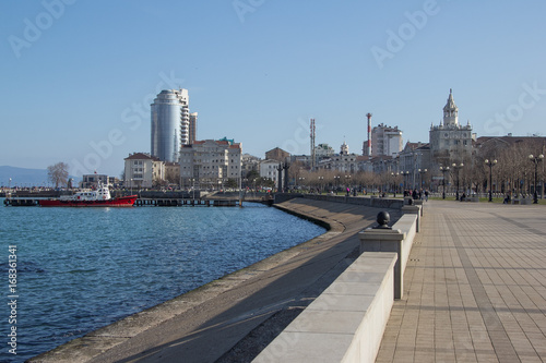 The embankment of Novorossiysk in the spring photo