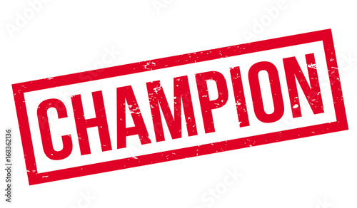 Champion rubber stamp. Grunge design with dust scratches. Effects can be easily removed for a clean, crisp look. Color is easily changed.