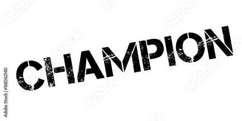 Champion rubber stamp. Grunge design with dust scratches. Effects can be easily removed for a clean, crisp look. Color is easily changed.