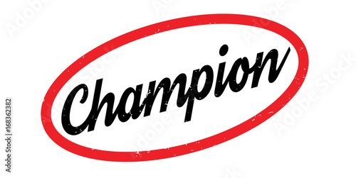 Champion rubber stamp. Grunge design with dust scratches. Effects can be easily removed for a clean, crisp look. Color is easily changed.