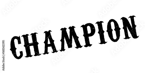 Champion rubber stamp. Grunge design with dust scratches. Effects can be easily removed for a clean, crisp look. Color is easily changed.