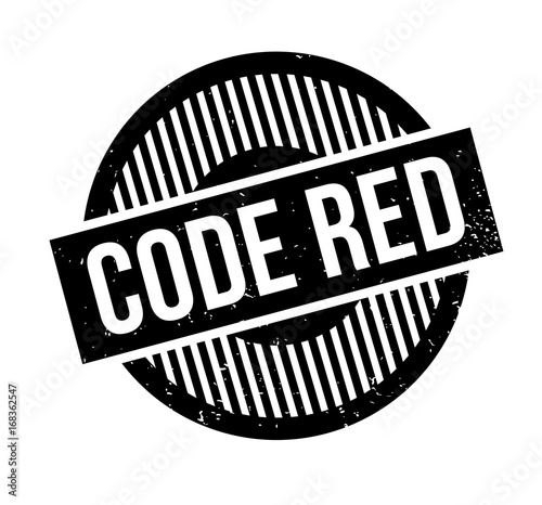 Code Red rubber stamp. Grunge design with dust scratches. Effects can be easily removed for a clean, crisp look. Color is easily changed.