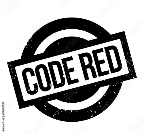 Code Red rubber stamp. Grunge design with dust scratches. Effects can be easily removed for a clean, crisp look. Color is easily changed.