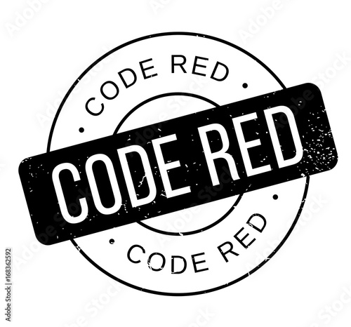 Code Red rubber stamp. Grunge design with dust scratches. Effects can be easily removed for a clean, crisp look. Color is easily changed.