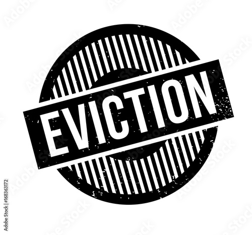 Eviction rubber stamp. Grunge design with dust scratches. Effects can be easily removed for a clean, crisp look. Color is easily changed.