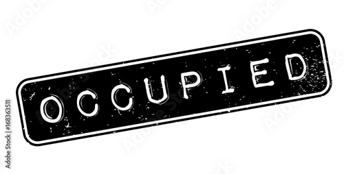 Occupied rubber stamp. Grunge design with dust scratches. Effects can be easily removed for a clean, crisp look. Color is easily changed.