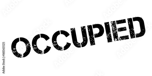 Occupied rubber stamp. Grunge design with dust scratches. Effects can be easily removed for a clean, crisp look. Color is easily changed.