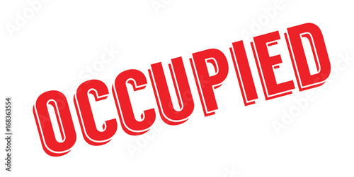 Occupied rubber stamp. Grunge design with dust scratches. Effects can be easily removed for a clean, crisp look. Color is easily changed.