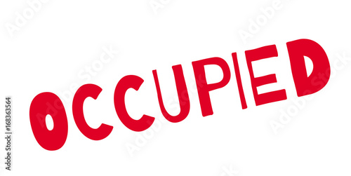 Occupied rubber stamp. Grunge design with dust scratches. Effects can be easily removed for a clean, crisp look. Color is easily changed.