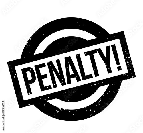 Penalty rubber stamp. Grunge design with dust scratches. Effects can be easily removed for a clean, crisp look. Color is easily changed.