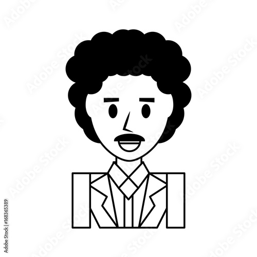 Businessman profile cartoon