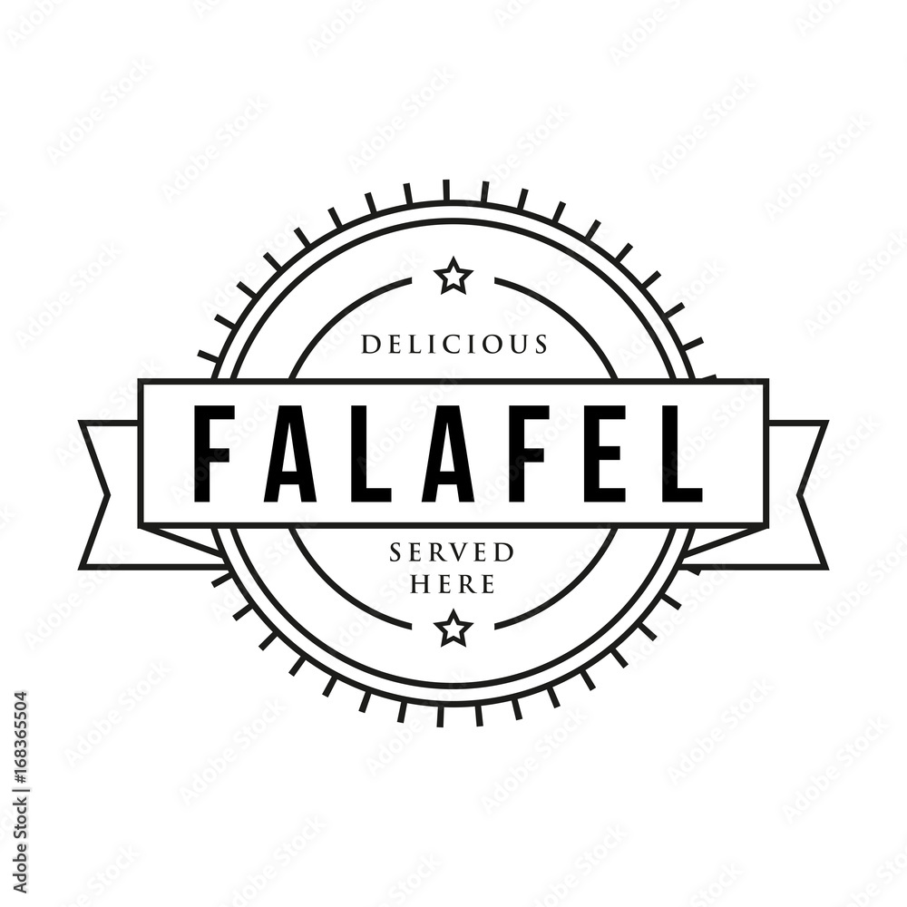 Fototapeta premium Falafel vintage sign stamp