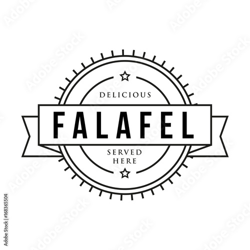 Falafel vintage sign stamp