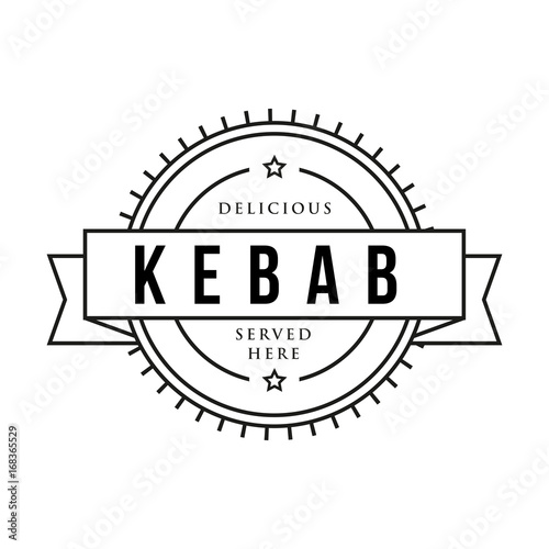 Kebab vintage stamp sign