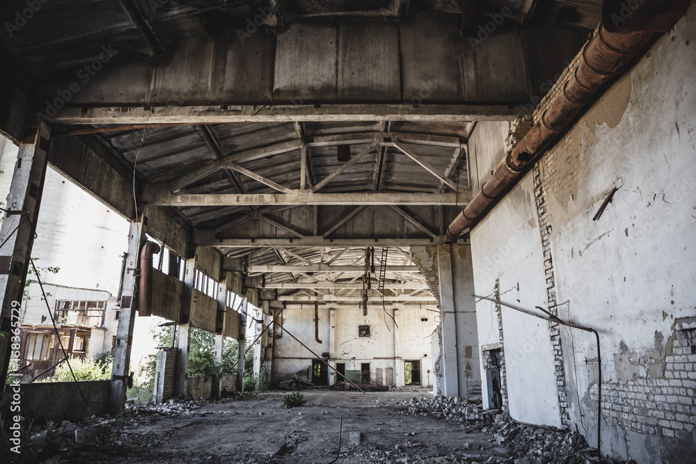 Abandoned factory, abandoned warehous