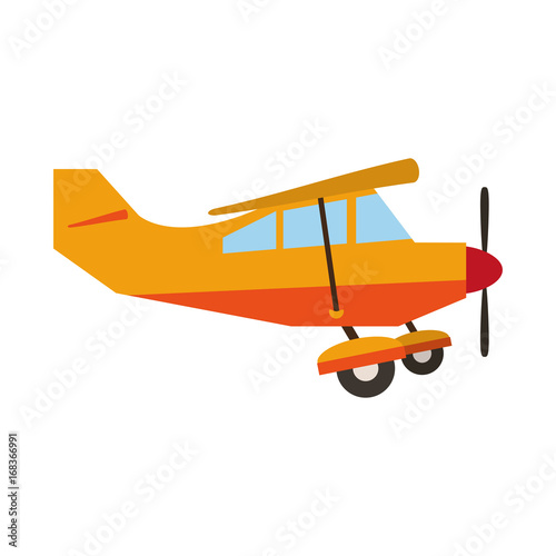 Quadro su tela propeller airplane icon image vector illustration design