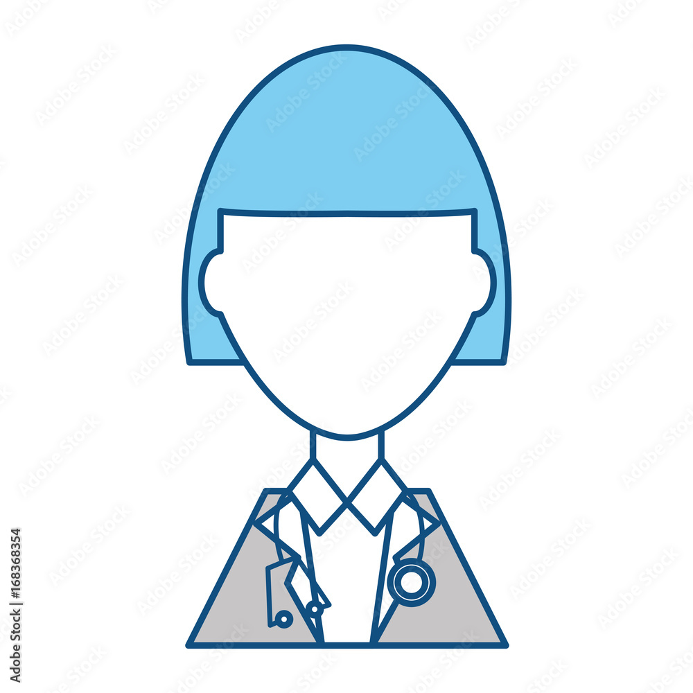 Doctor profile cartoon