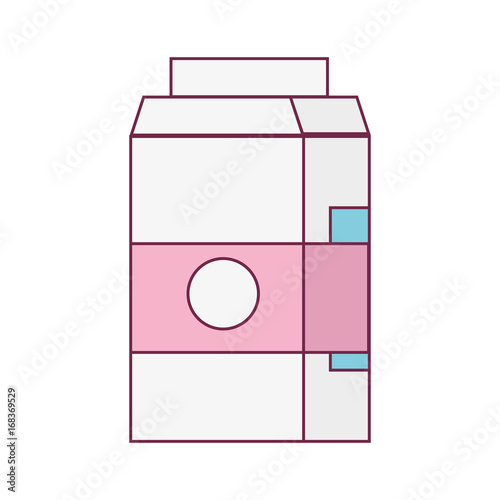 delicious milk box with nutrients ingredients