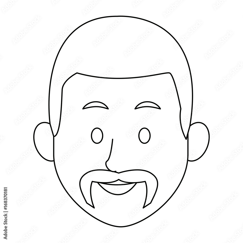 man character face avatar male outline image vector illustration man character face avatar male outline image vector illustration