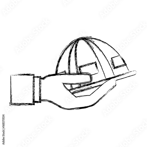 Worker helmet cartoon