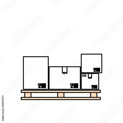 Delivery cardboard boxes