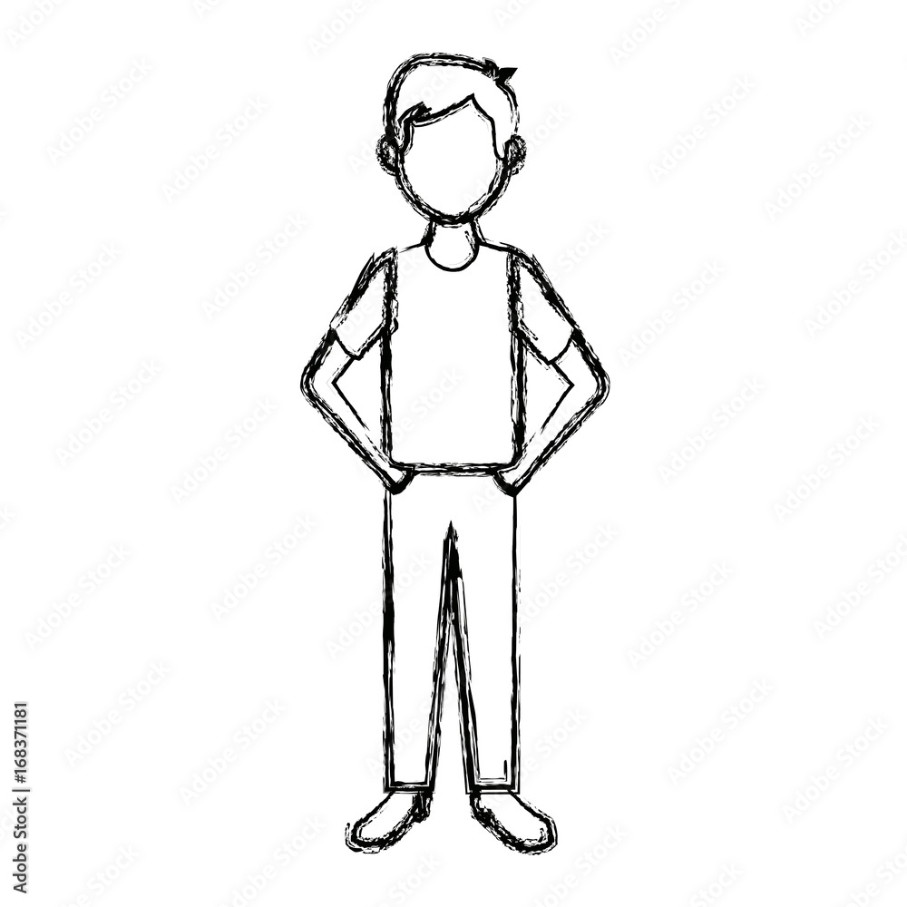 man in casual clothes standing character person vector illustration man in casual clothes standing character person vector illustration