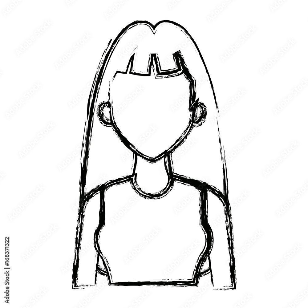 portrait young woman avatar female vector illustration portrait young woman avatar female vector illustration