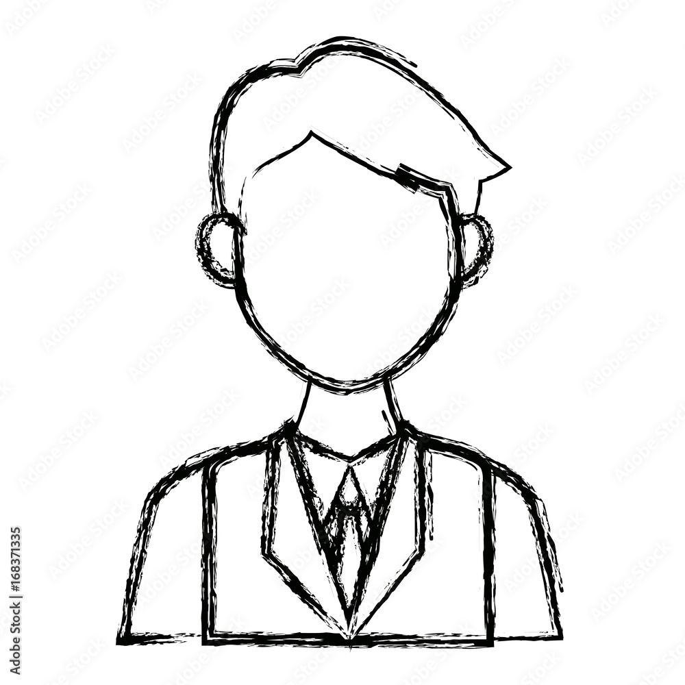 portrait of a young man character on white background vector illustration portrait of a young man character on white background vector illustration