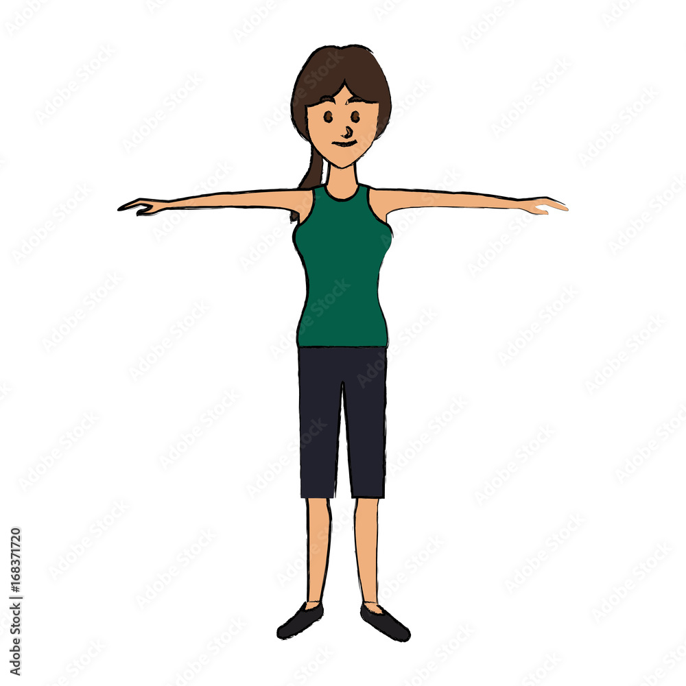 beautiful woman character people standing vector illustration beautiful woman character people standing vector illustration