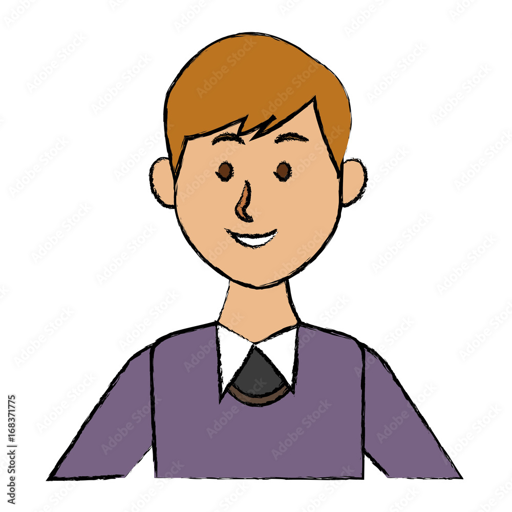 portrait of a young man character on white background vector illustration portrait of a young man character on white background vector illustration