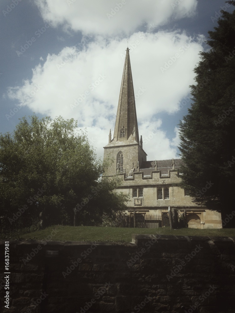 parish church Cotswolds England UK - obrazy, fototapety, plakaty 