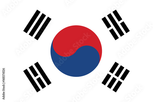Vector image of South Korea Flag