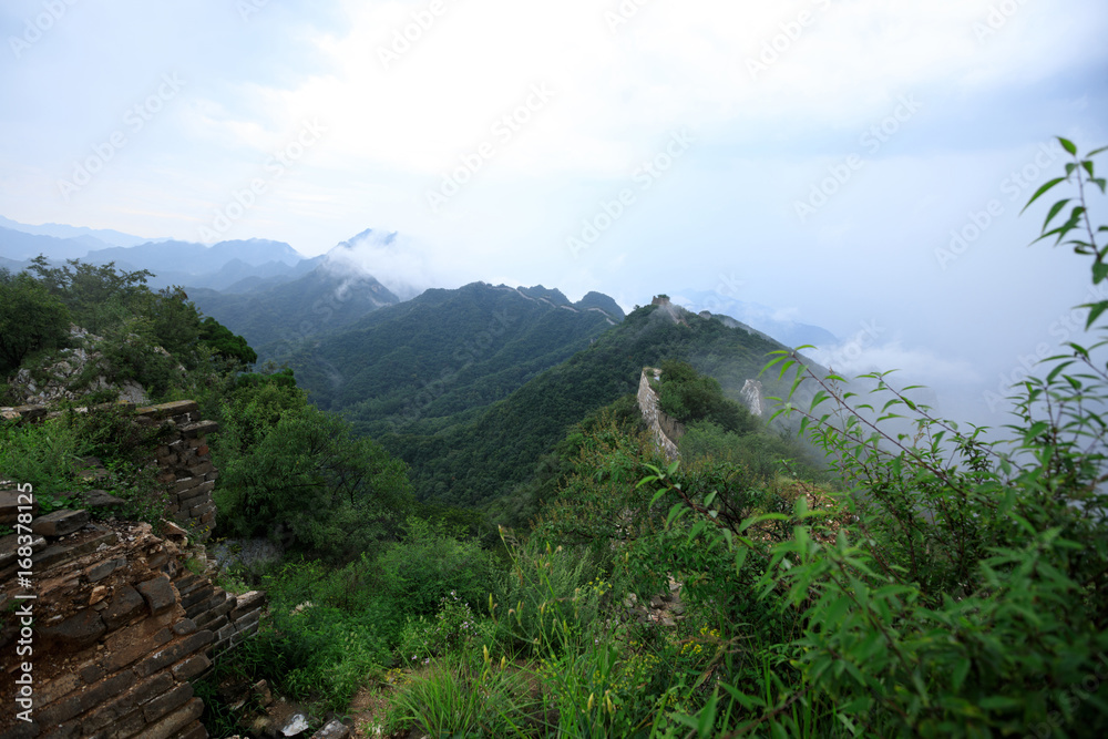 Naklejka premium landscape of the great wall in China