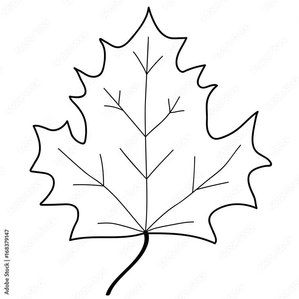 Naklejka premium Maple leaf mono sign 1.08