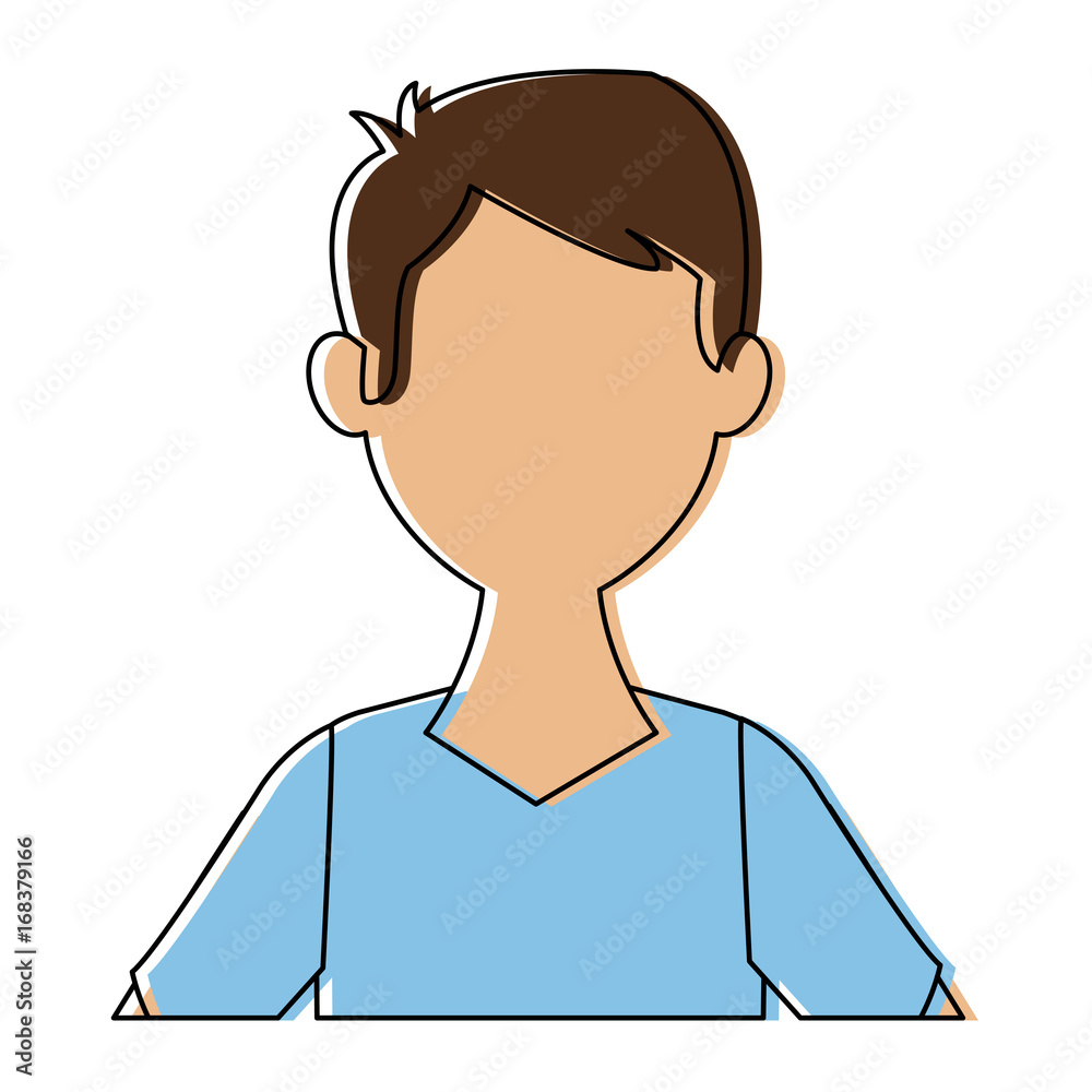portrait of a young man character on white background vector illustration portrait of a young man character on white background vector illustration