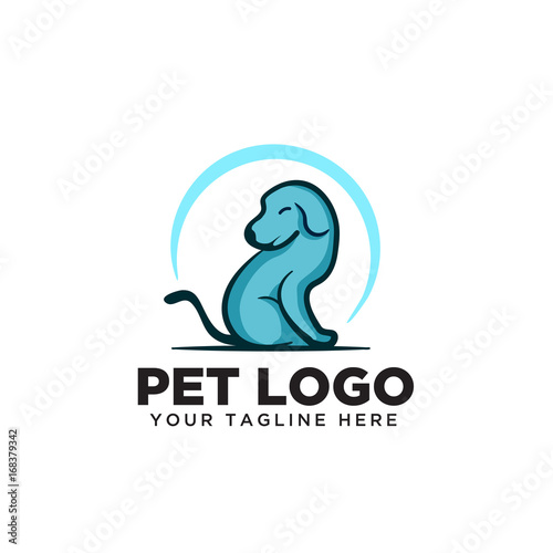 blue dog pet logo