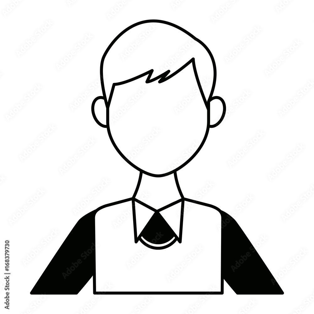 portrait of a young man character on white background vector illustration portrait of a young man character on white background vector illustration