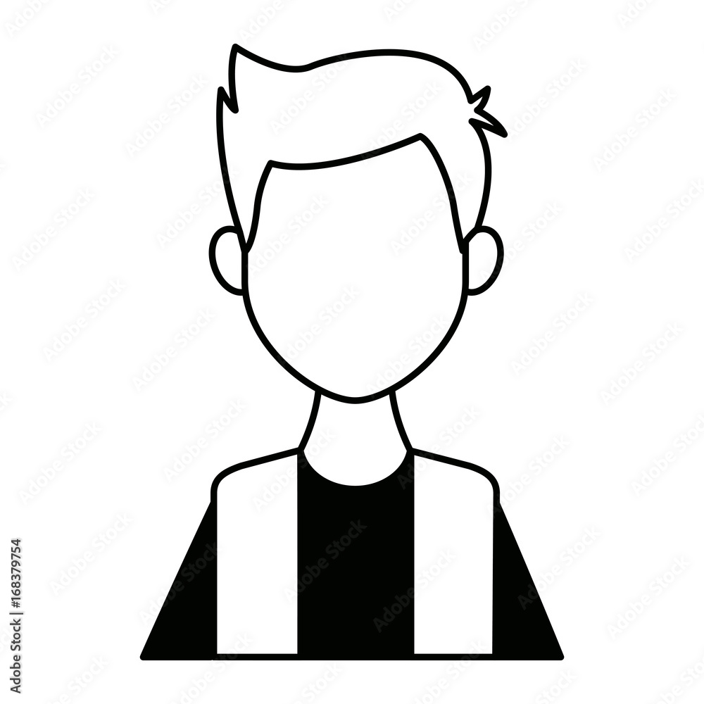 portrait of a young man character on white background vector illustration portrait of a young man character on white background vector illustration