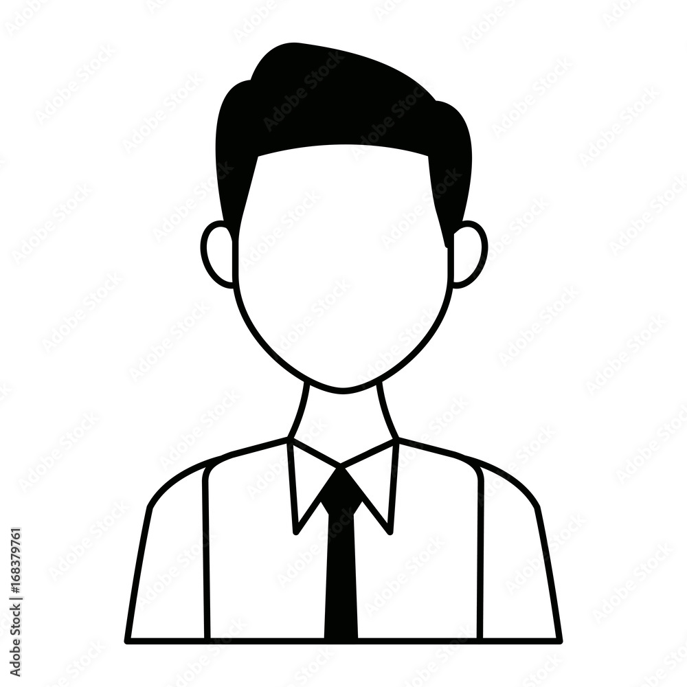 portrait of a young man character on white background vector illustration portrait of a young man character on white background vector illustration