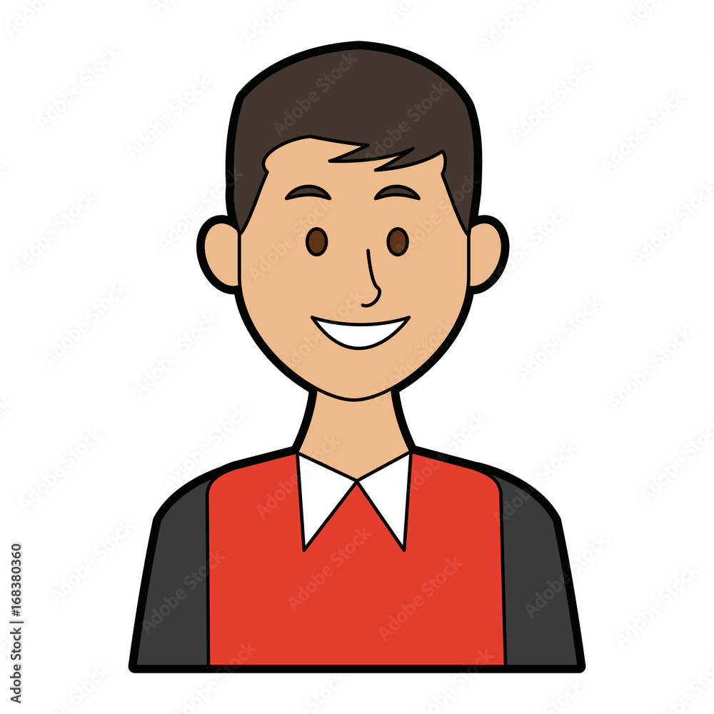 portrait of a young man character on white background vector illustration portrait of a young man character on white background vector illustration