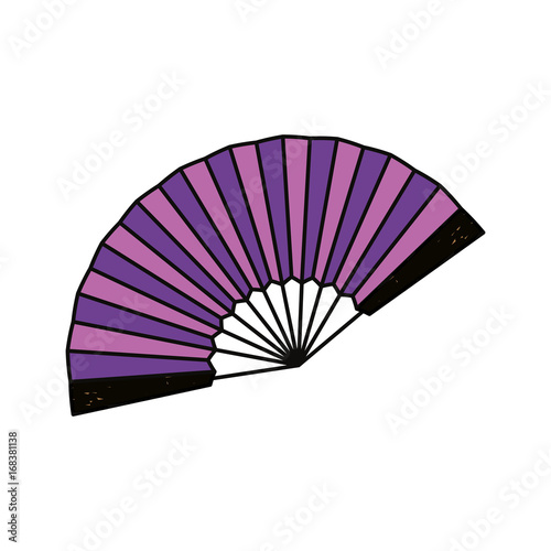 Hand fan isolated vector illustration graphic design vector illustration graphic design