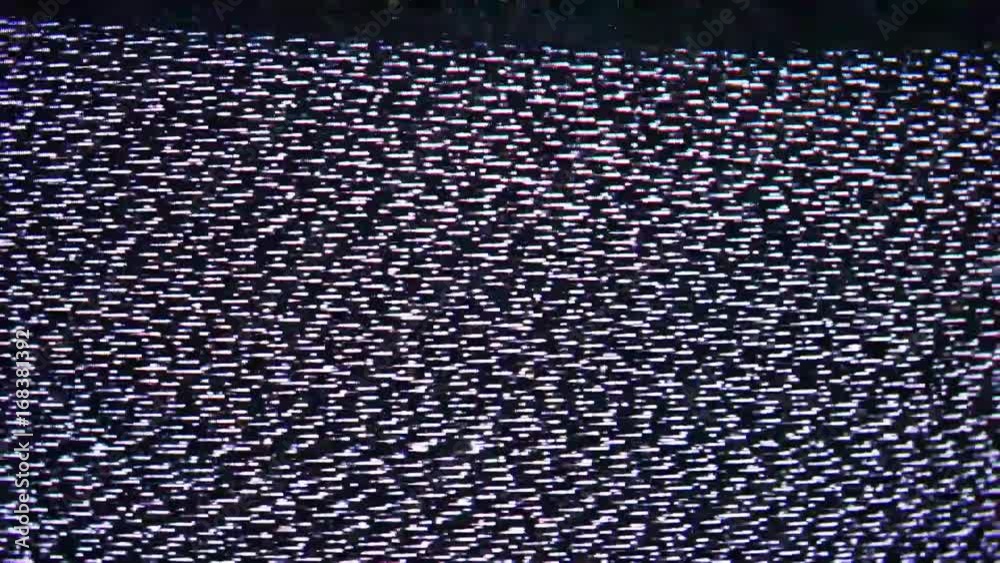 Television screen with static noise caused by bad signal reception 